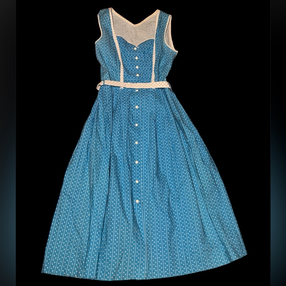 Vintage Elho Dirndl midi dress size 40 large Oktoberfest holly stranger things